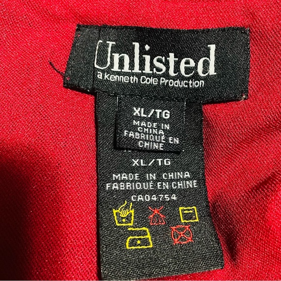 Unlisted A Kenneth Cole Production Red Blouse with Ruched Sides - Picture 8 of 9